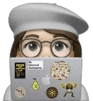 Person from behind laptop